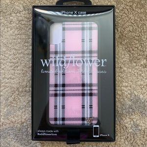 WF IPhone X Pink Plaid Case